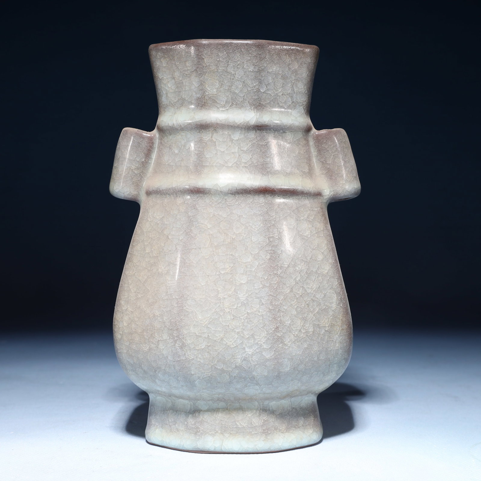 An Exquisite Guan yao Double-Ears Vase (1 of 10)