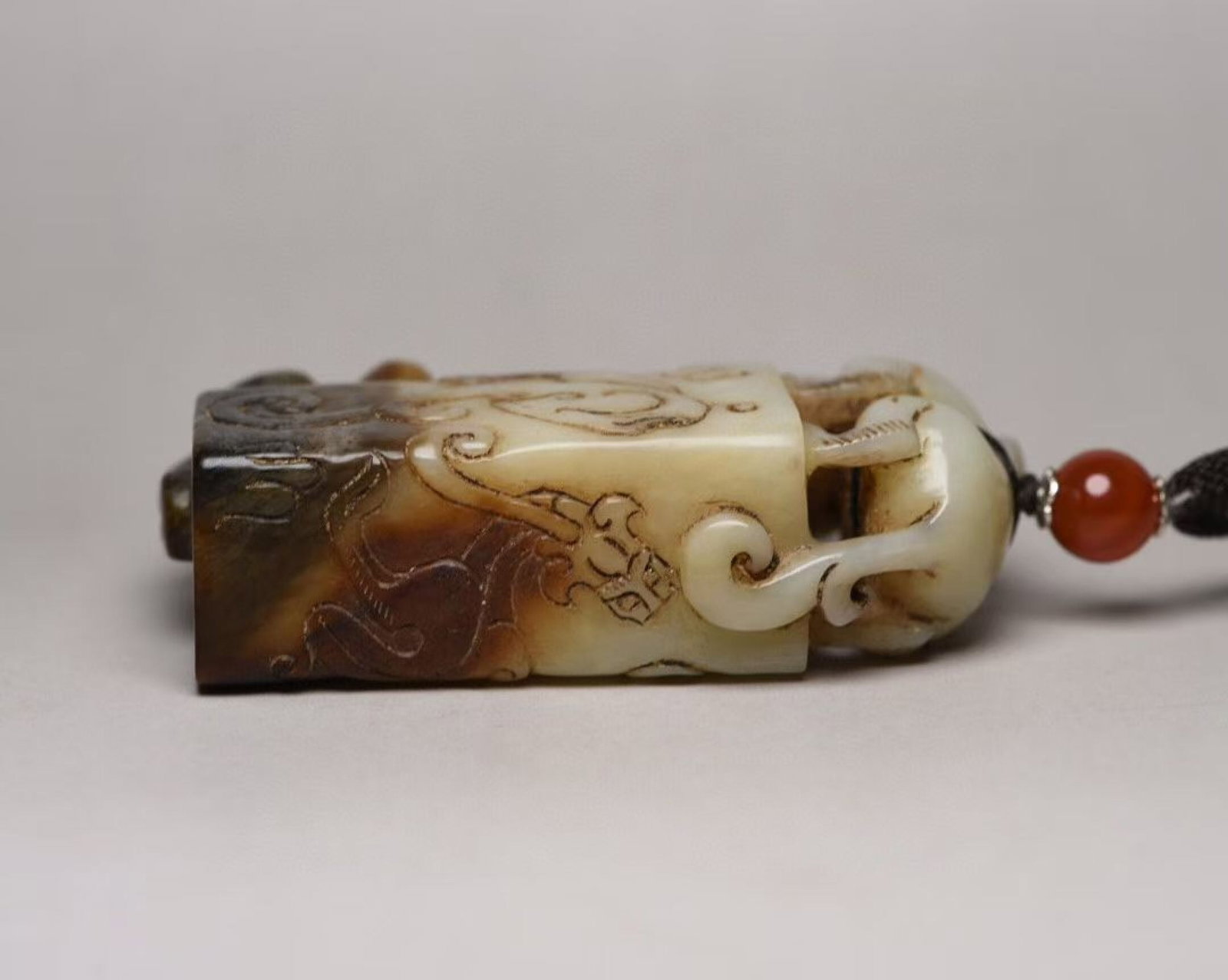 An Exquisite White Jade Beast Pattern Seal - 3