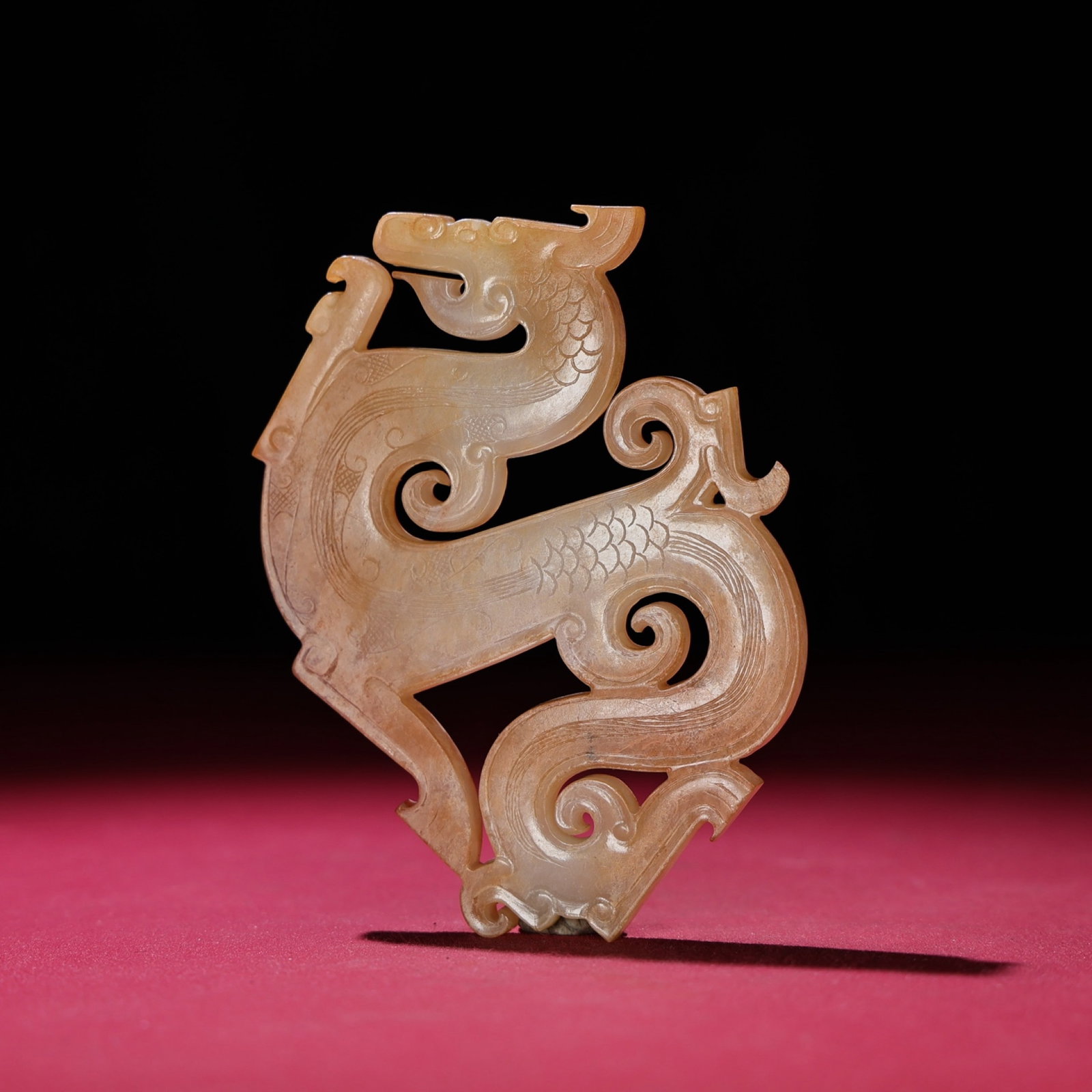 White Jade Dragon Pendant - 2
