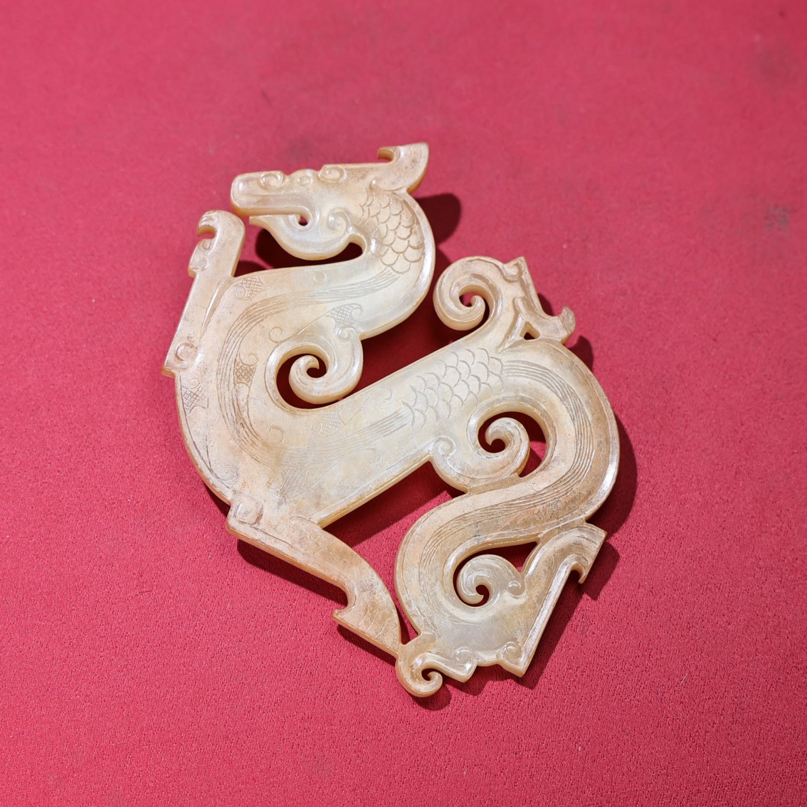White Jade Dragon Pendant - 5