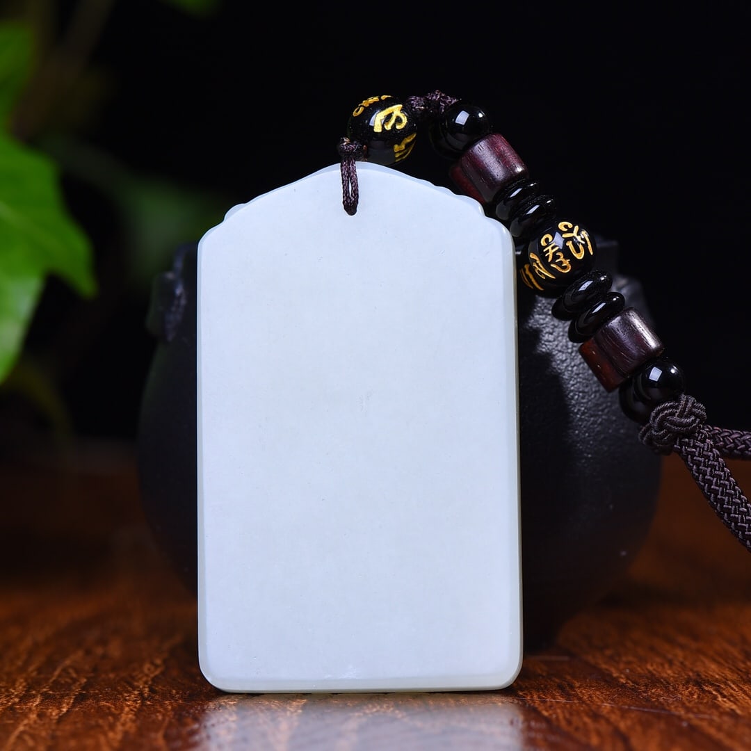 An Exquisite White Jade Eagle Pattern Pendant - 4