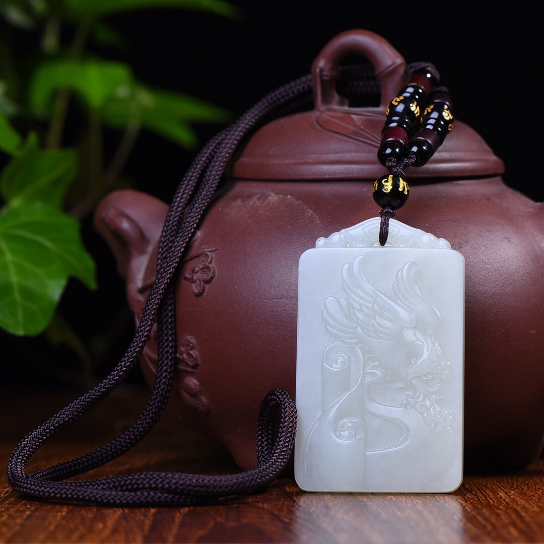 An Exquisite White Jade Eagle Pattern Pendant - 5