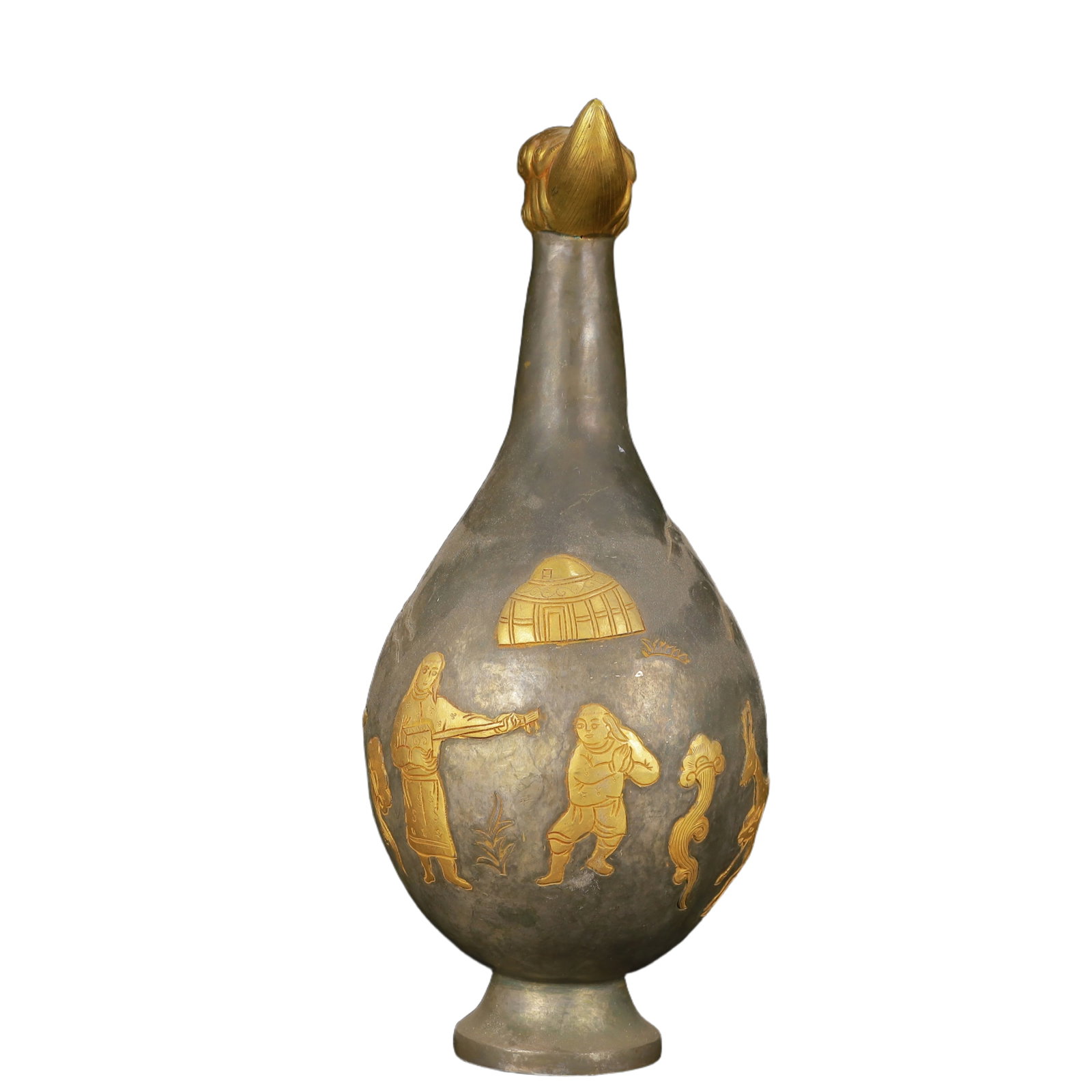 An Exquisite Gilt Silver Figure Pattern Vase - 13
