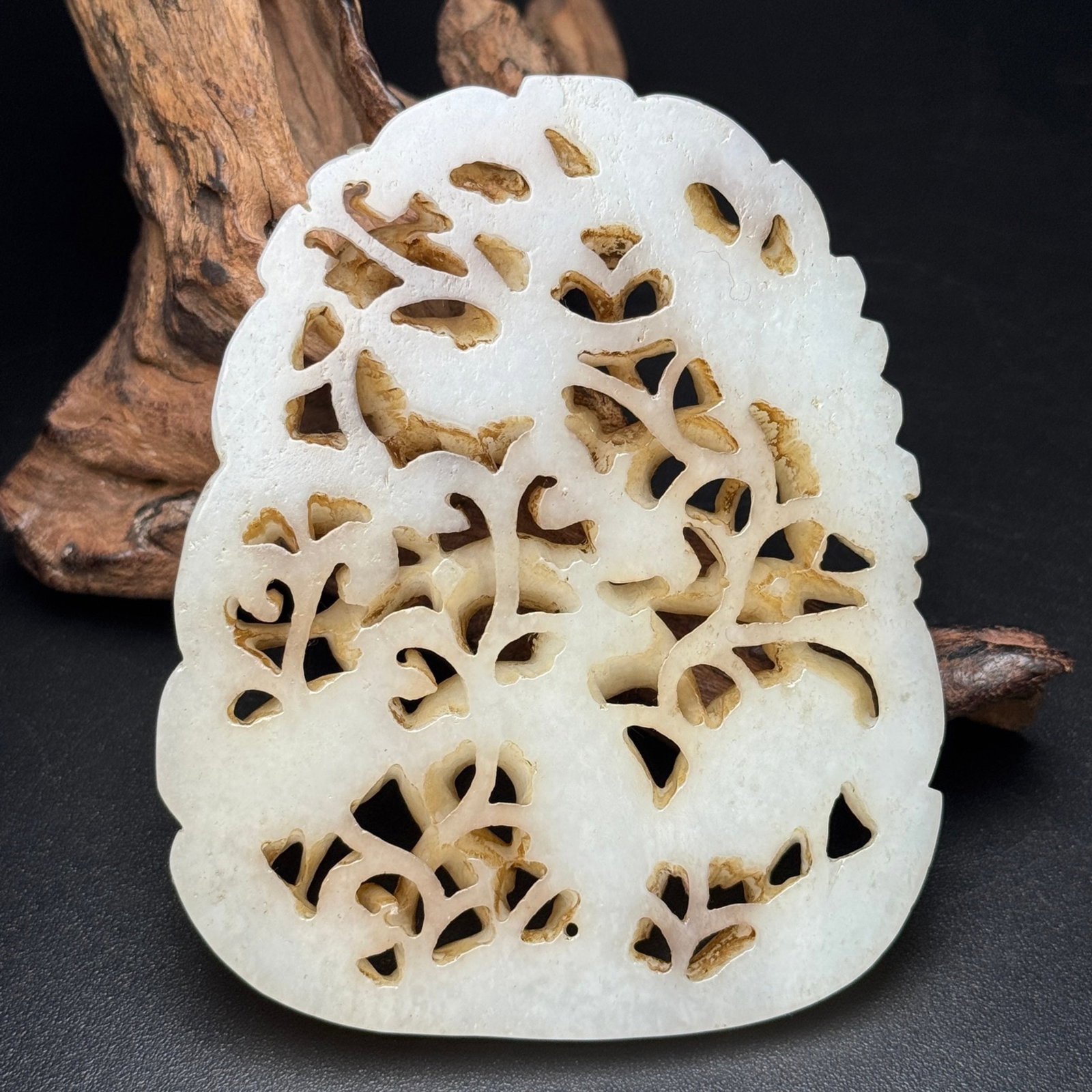 An Exquisite White Jade Crane Pattern Ornament - 3