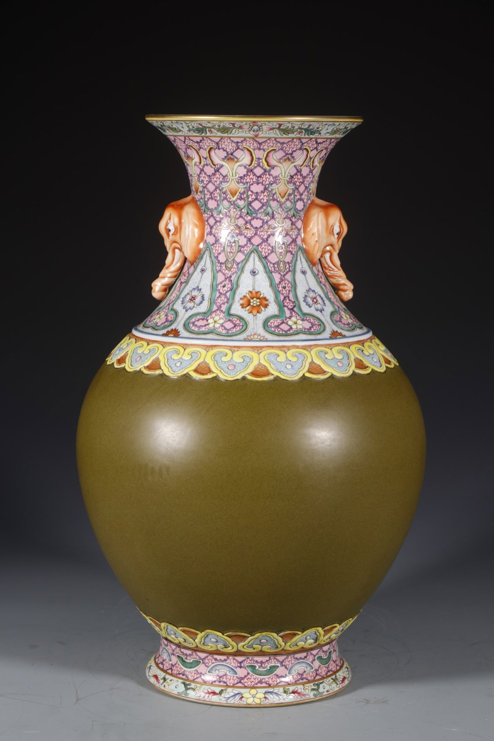 A Rare Teadust Glazed Elephant-Ears Vase (1 of 9)