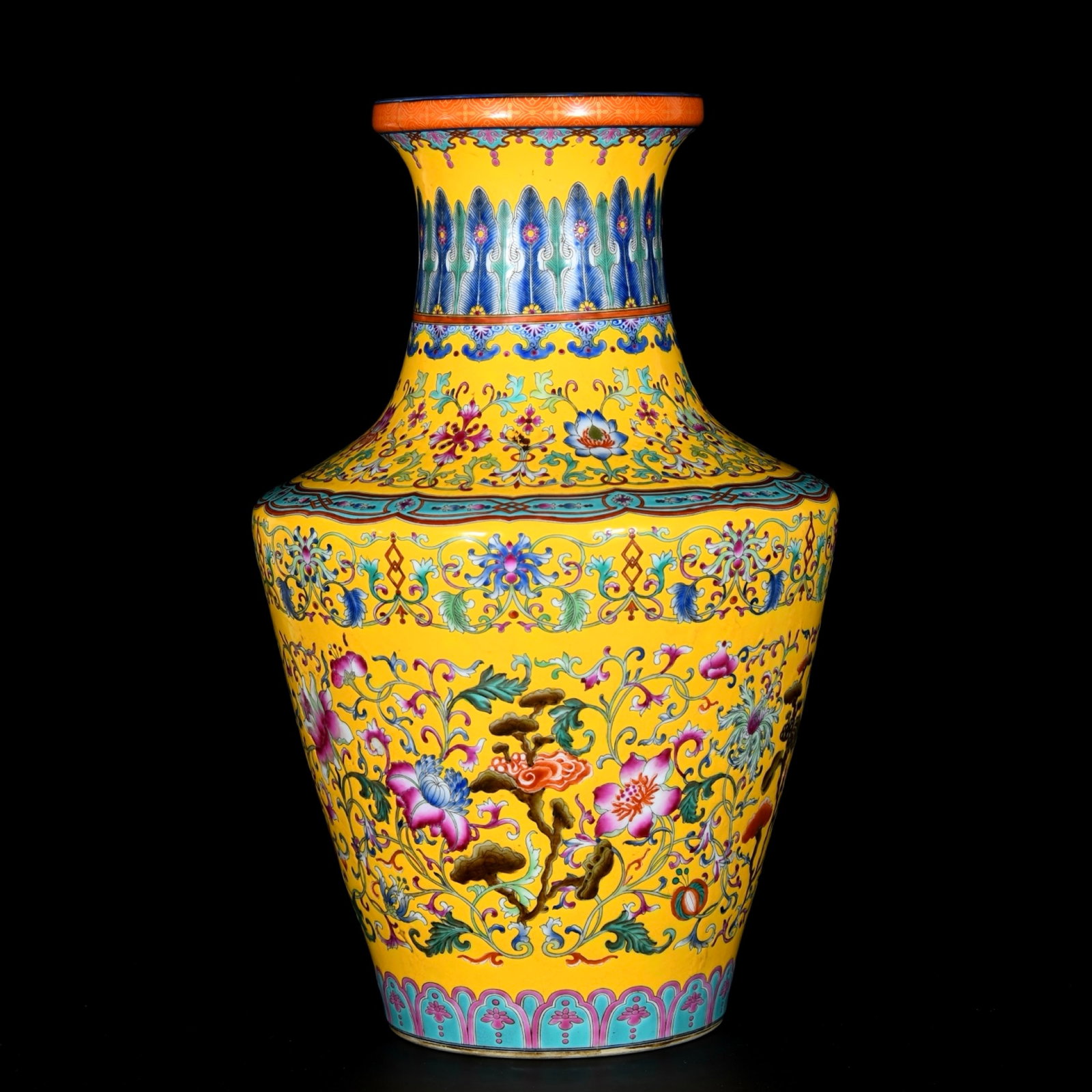 A Huge Enamel Lotus Pattern Vase - 5