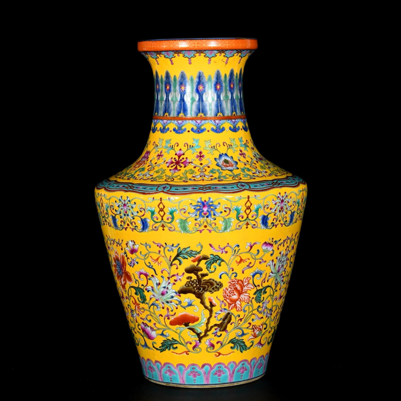 A Huge Enamel Lotus Pattern Vase - 6