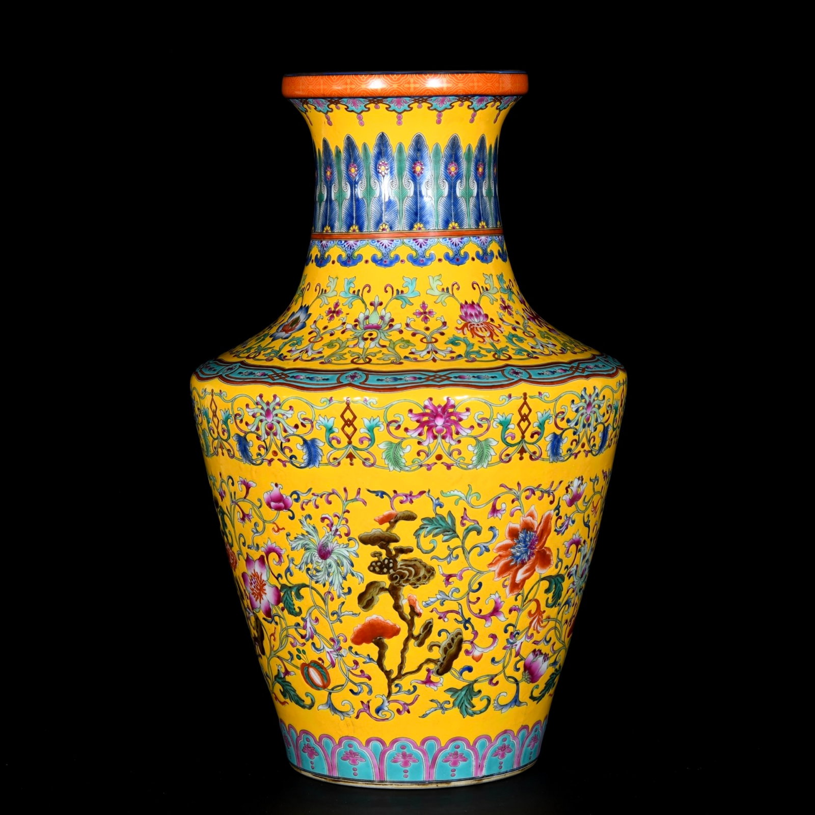 A Huge Enamel Lotus Pattern Vase - 7
