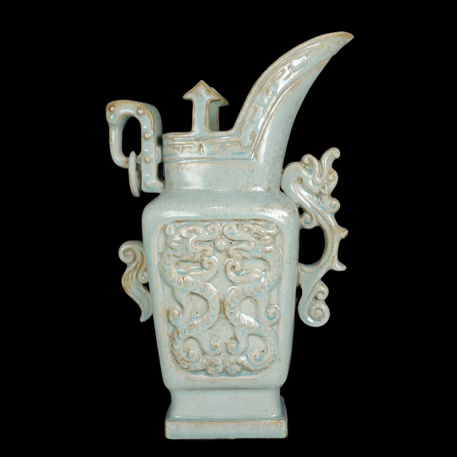 An Exquisite Ru yao Dragon Pattern Pot - 2