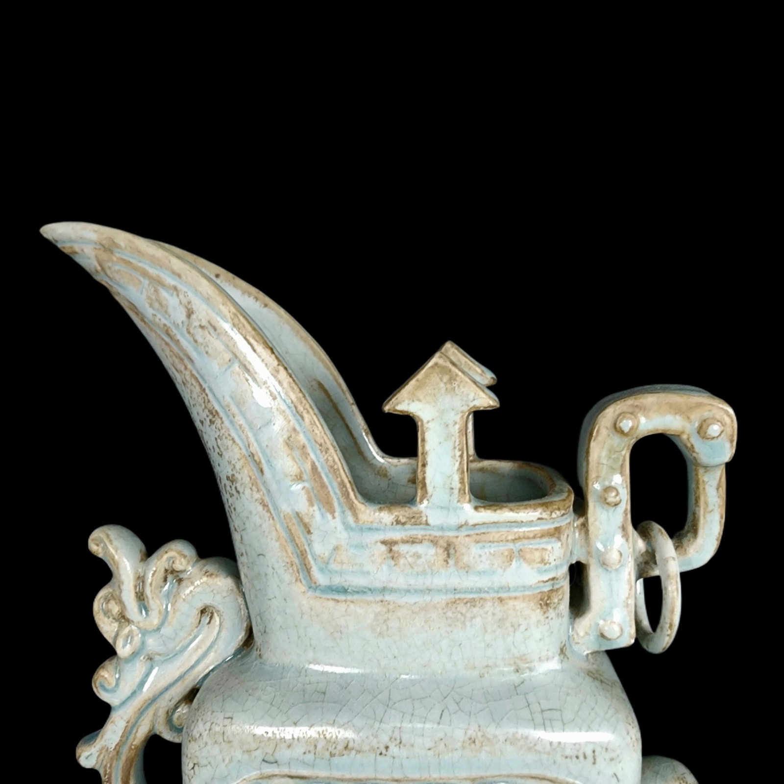 An Exquisite Ru yao Dragon Pattern Pot - 4
