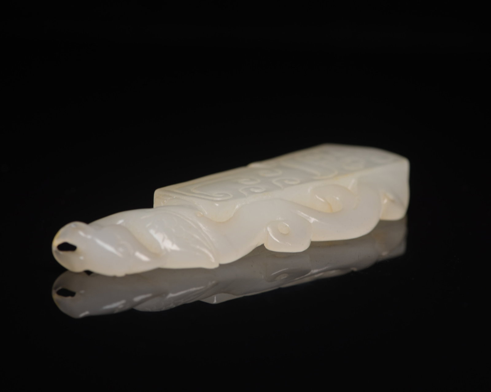 An Exquisite White Jade Phoenix Pattern Pendant - 3
