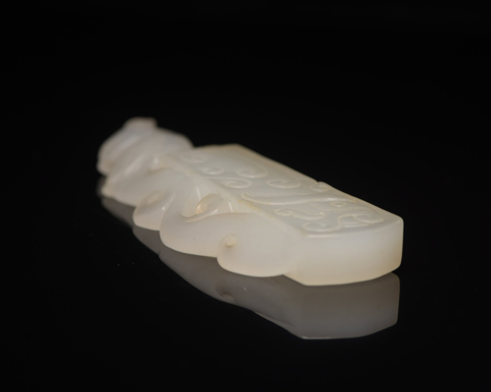 An Exquisite White Jade Phoenix Pattern Pendant - 4