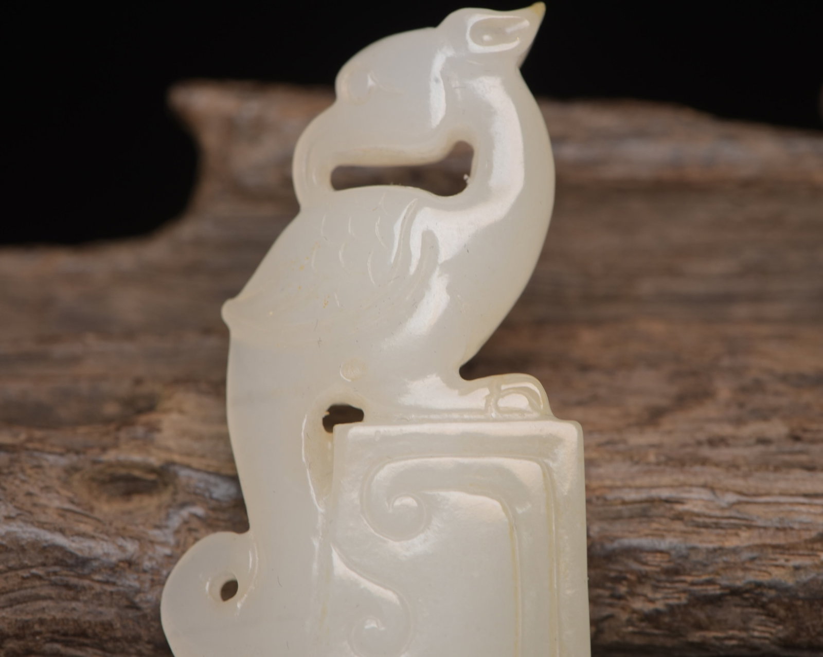 An Exquisite White Jade Phoenix Pattern Pendant - 5