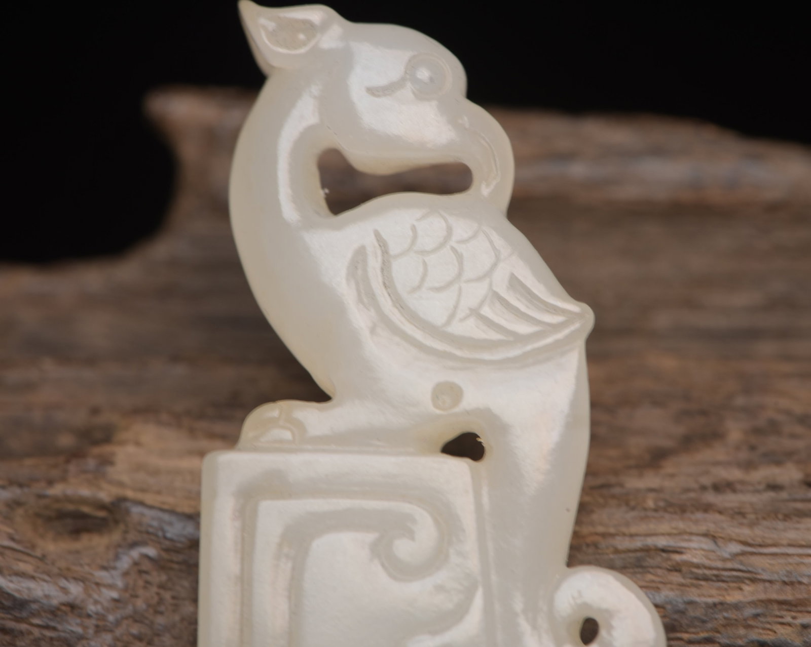 An Exquisite White Jade Phoenix Pattern Pendant - 7
