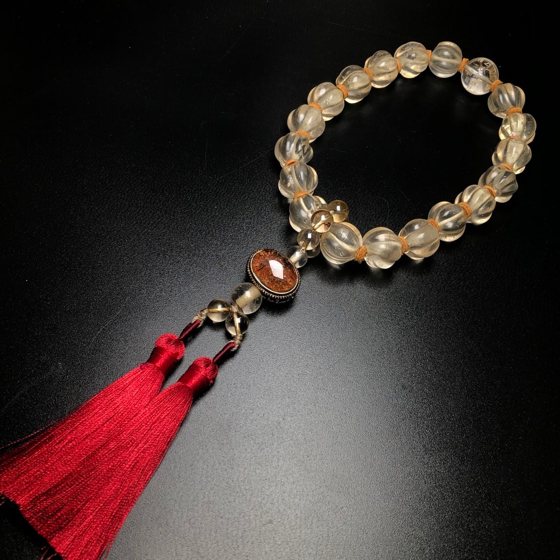 An Exquisite Citrine Bracelet: An Exquisite Citrine Bracelet,Size:15mm,21mmx16mmx13mm 水晶手串