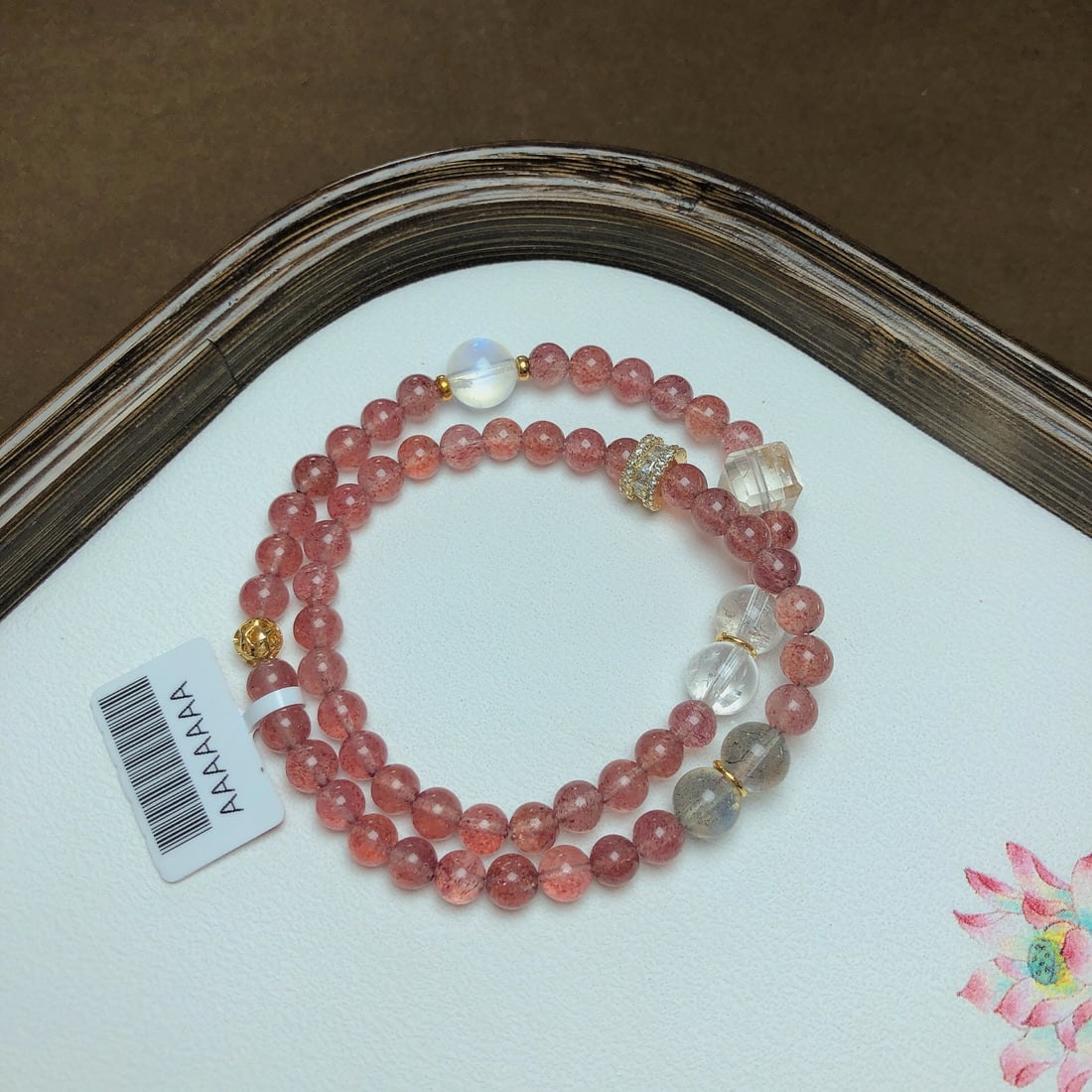 An Exquisite Crystal Bracelet: An Exquisite Crystal Bracelet,Size:5.8mm,8.5mm,Weight:20.5g 水晶手串