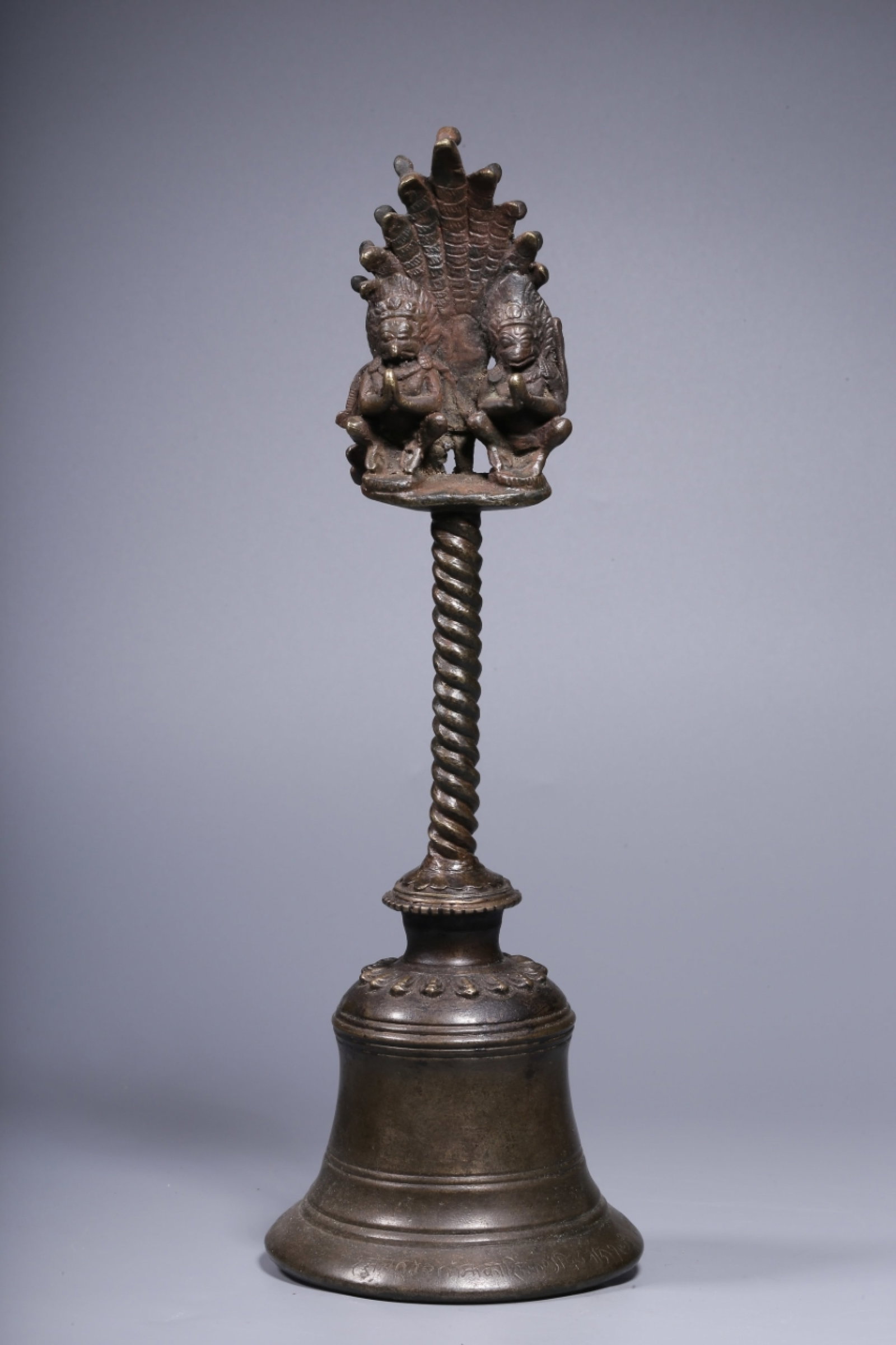 A Rare Bronze Roc Vajra Ornament: A Rare Bronze Roc Vajra Ornament,Qing Dynasty, China,Size:12inx3.9in,Weight:1047g 铜大鹏鸟金刚摆件,中国清代
