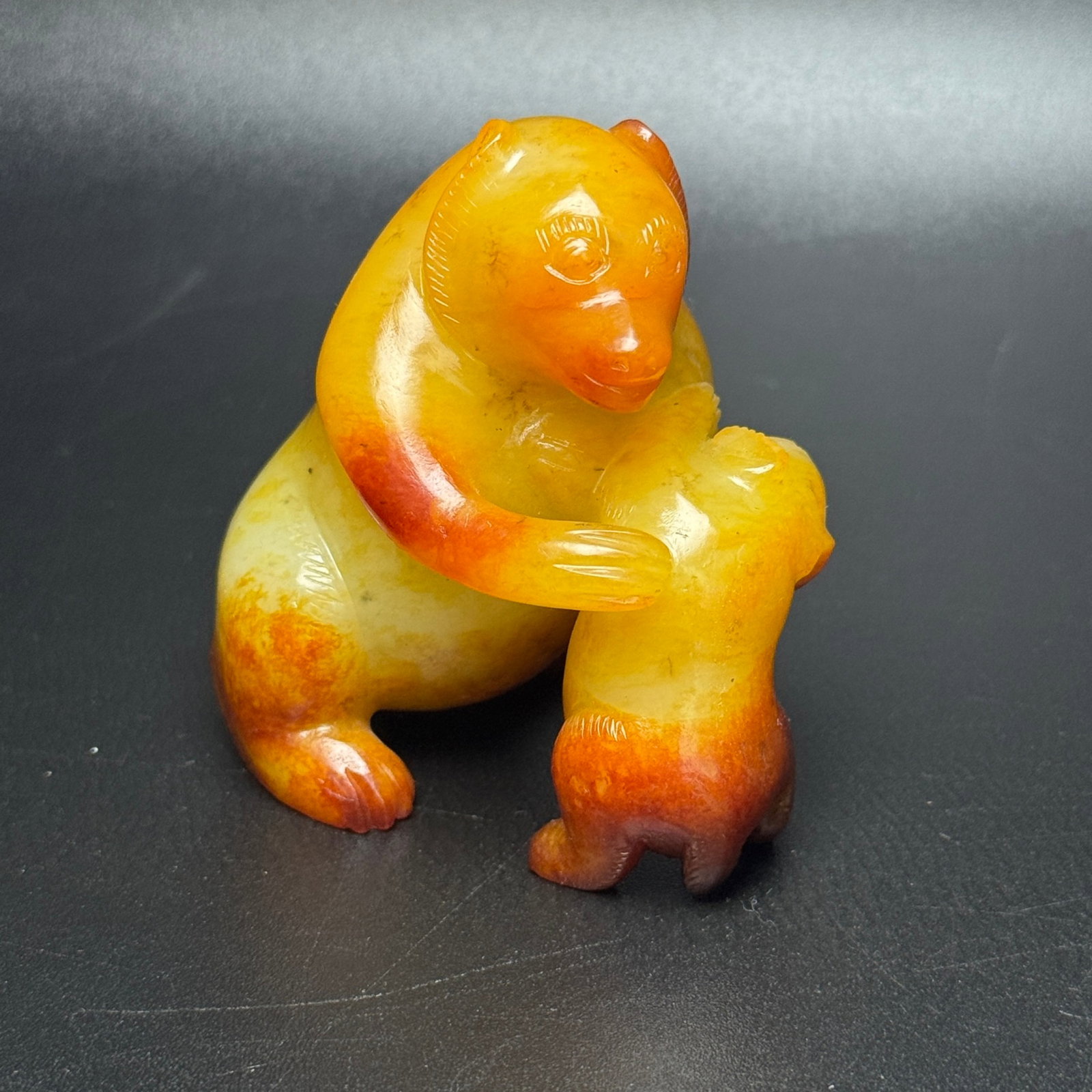 An Exquisite Archaic Jade Bear Ornament: An Exquisite Archaic Jade Bear Ornament,Ancient Time,China,Size:67mmx67mmx45mm,Weight:201g 高古玉熊摆件,中国远古时期