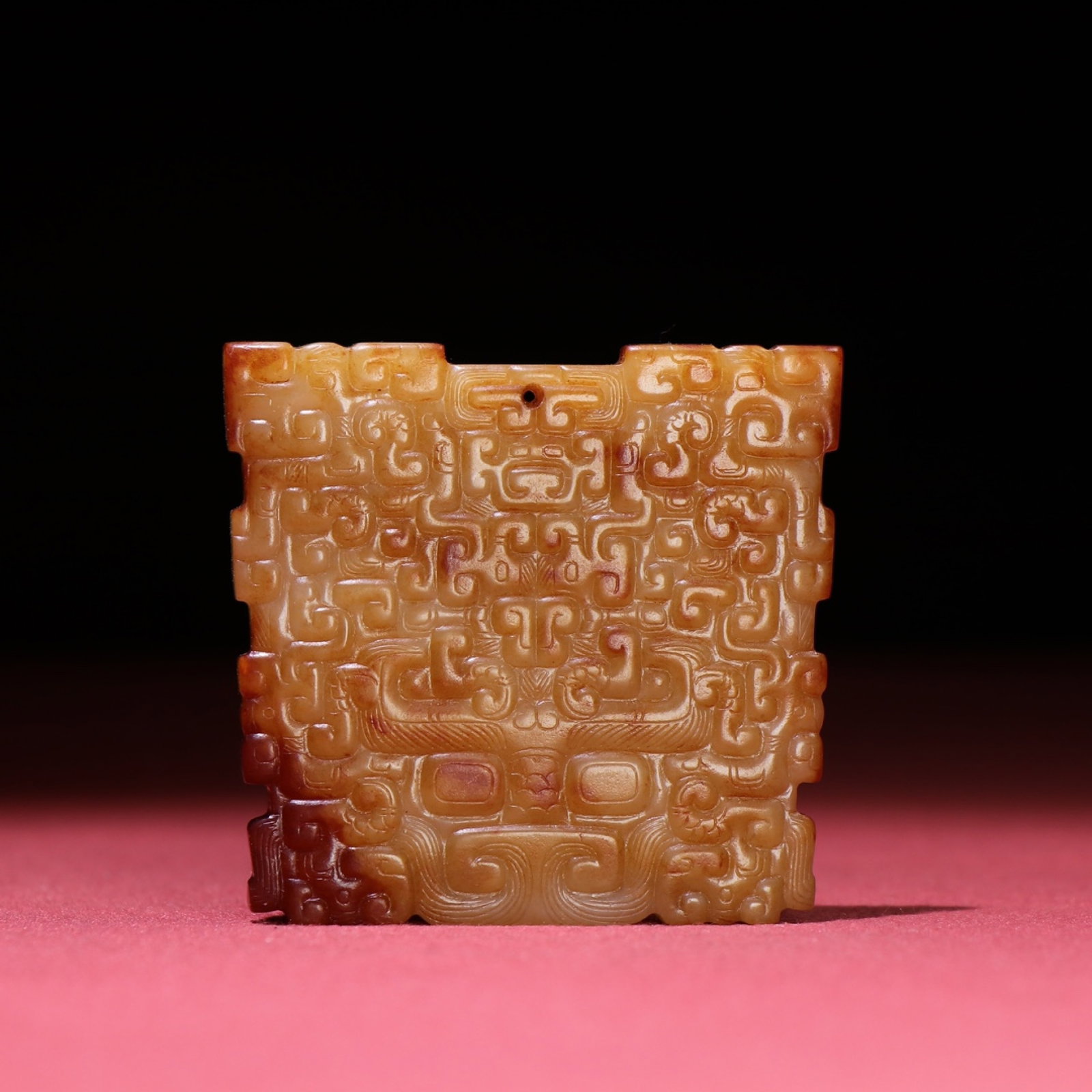 White Jade Beast-Face Pattern Pendant - 6