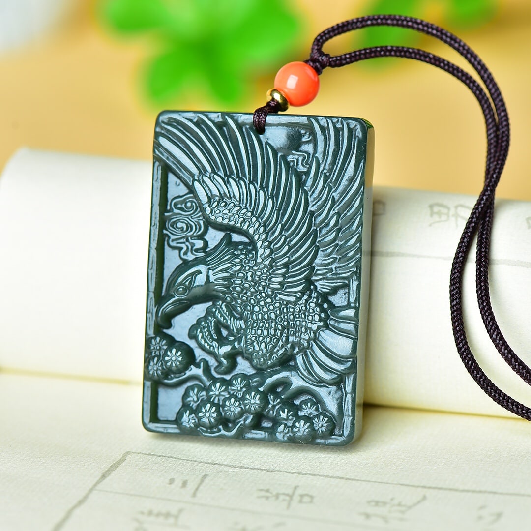 An Exquisite Sapphire Eagle Pattern Pendant - 3