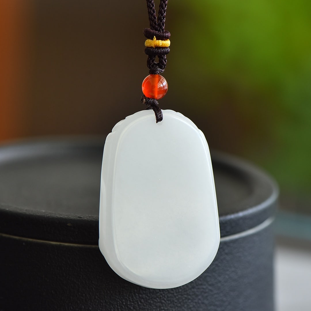 An Exquisite White Jade Mouse Pattern Pendant - 2