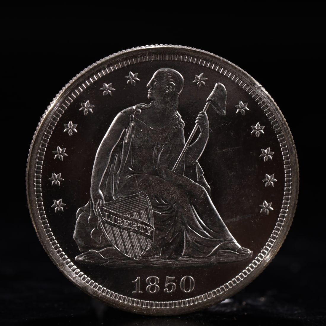 USA One Dollar 1850 Coin: American coin. IN GOD WE TRUST / LIBERTY / 1850 / UNITED STATES OF AMERICA / ONE DOL. Weight:26.9g.