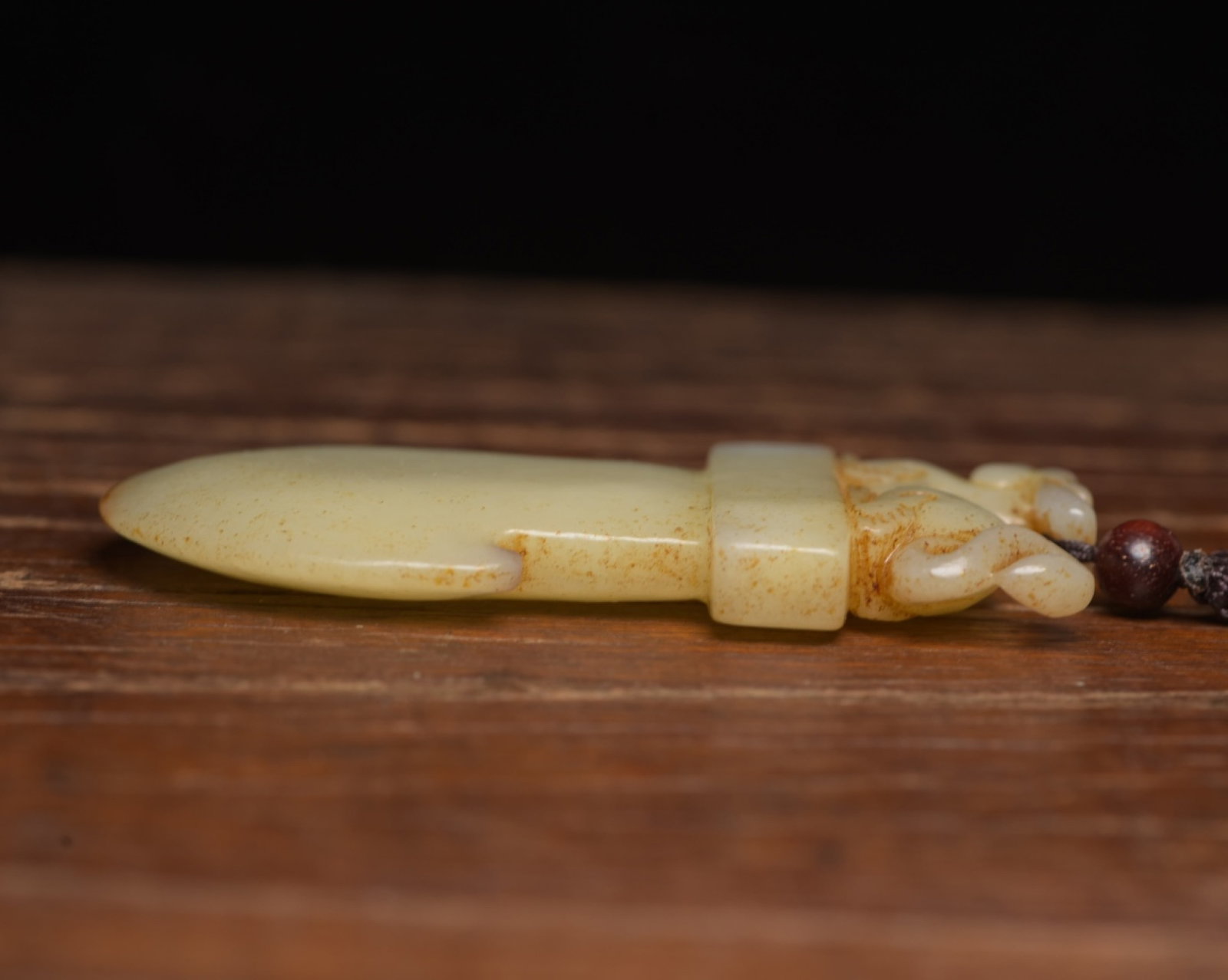 An Exquisite White Jade Dragon Axe - 3