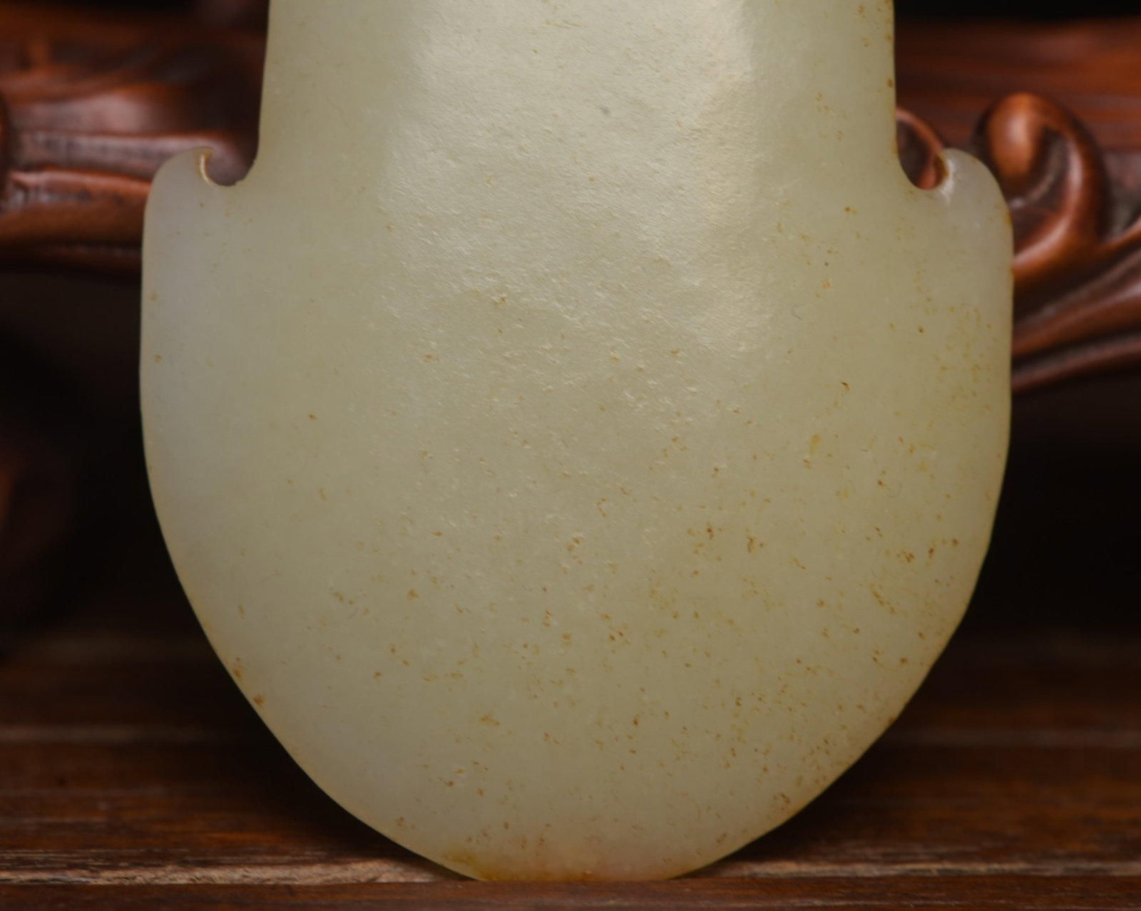An Exquisite White Jade Dragon Axe - 6