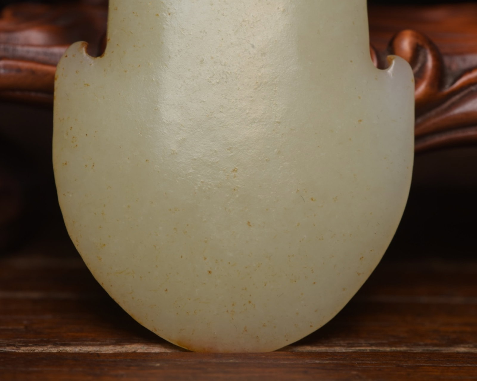 An Exquisite White Jade Dragon Axe - 9
