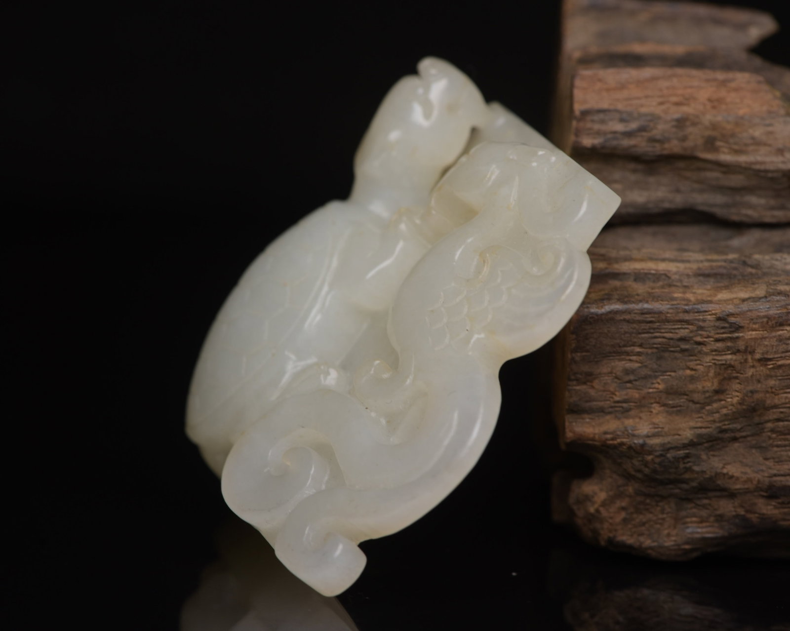 An Exquisite White Jade Phoenix Pattern Ornament - 3