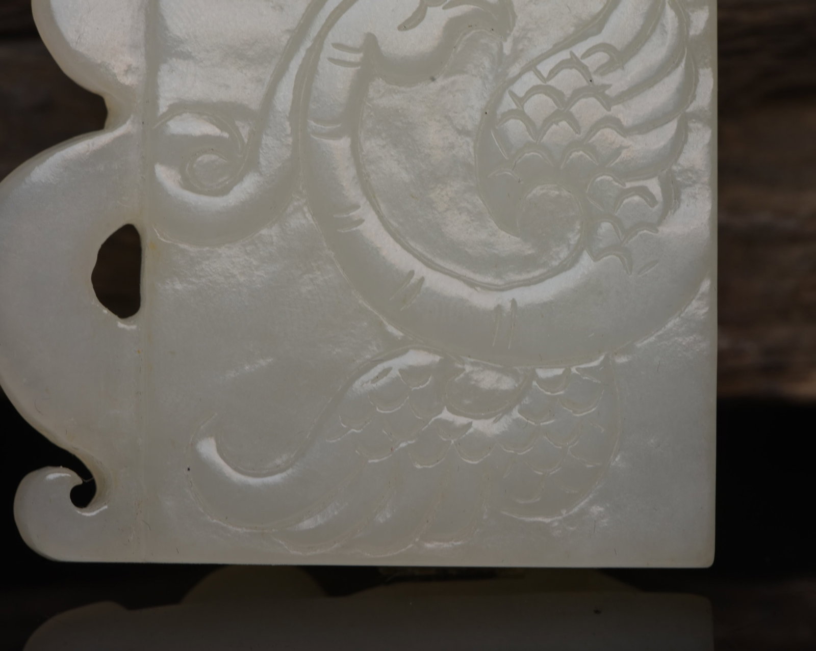 An Exquisite White Jade Phoenix Pattern Ornament - 9
