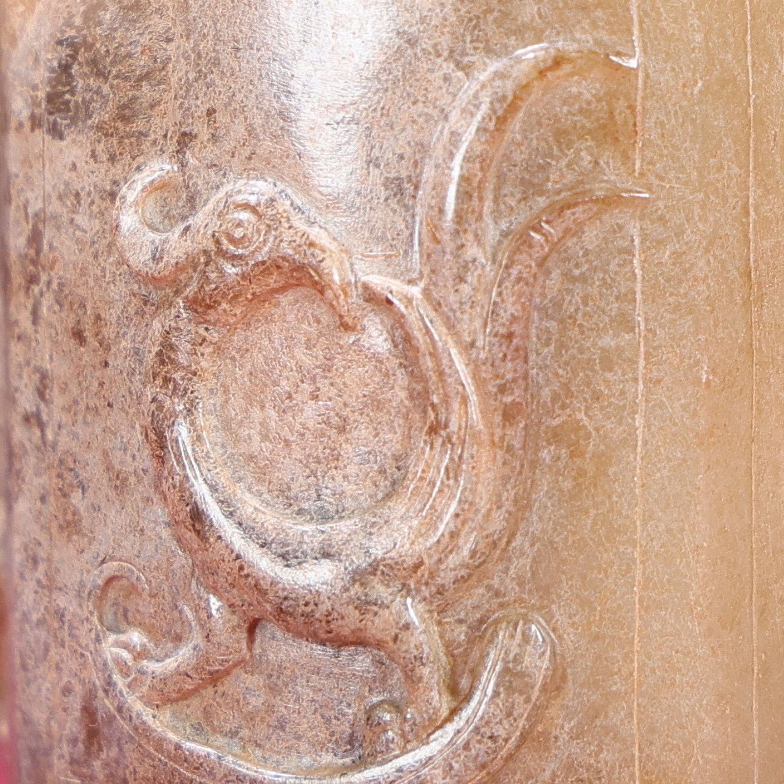 An Exquisite White Jade Auspicious Beast Pattern Thumb Ring - 4