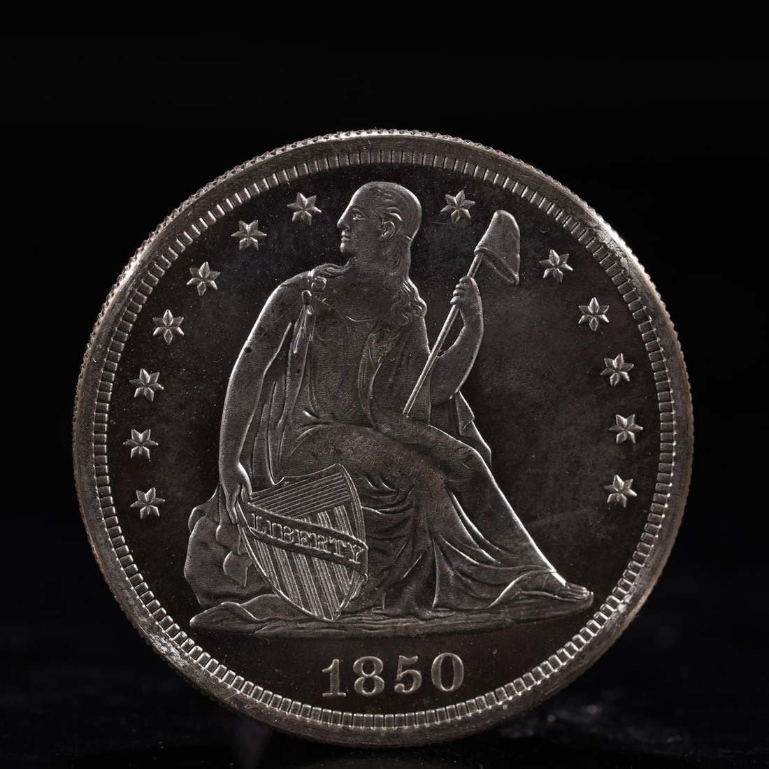 USA One Dollar 1850 Coin: American coin. IN GOD WE TRUST / LIBERTY / 1850 / UNITED STATES OF AMERICA / ONE DOL. Weight:26.9g.