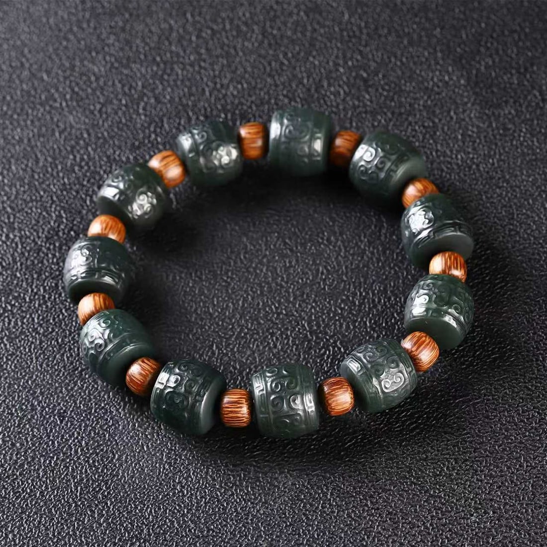 An Exquisite Cyan jade Bracelet (1 of 6)