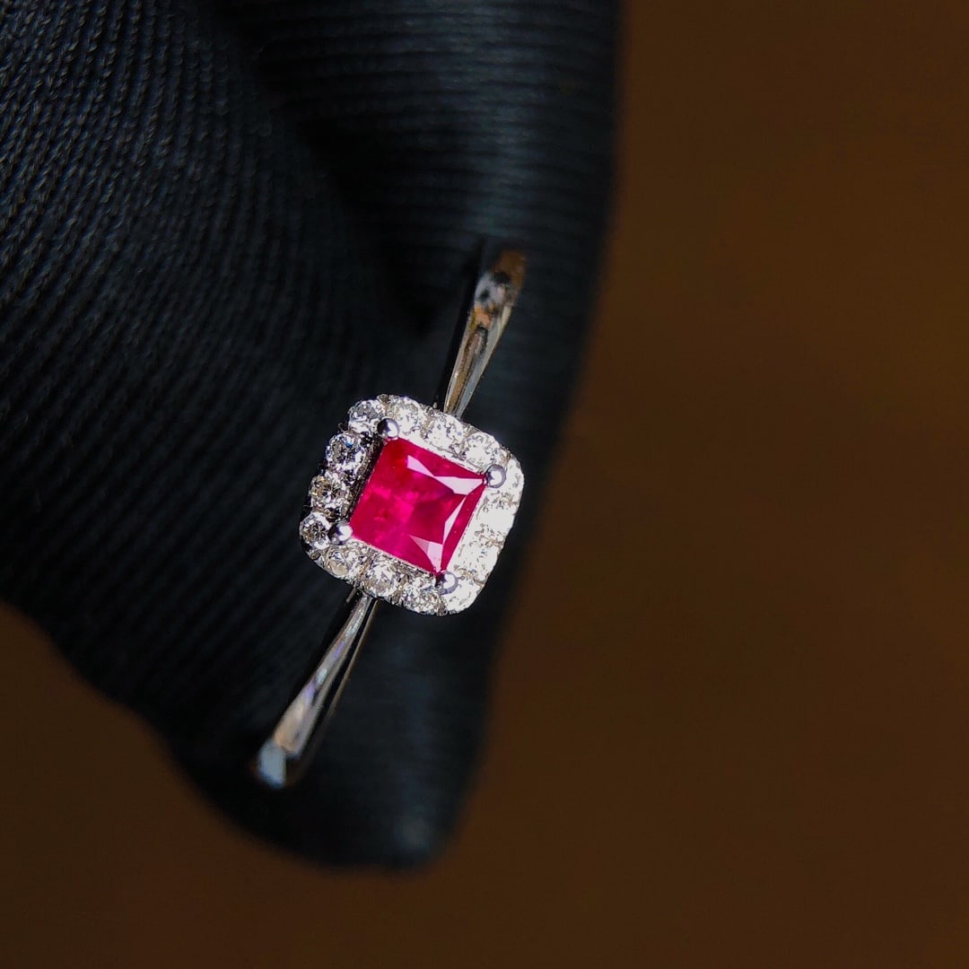 0.3Ctw Natural Tanzanite Ruby Ring - 2