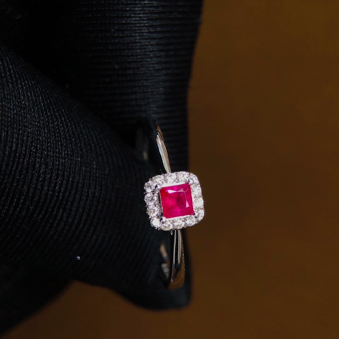 0.3Ctw Natural Tanzanite Ruby Ring - 3
