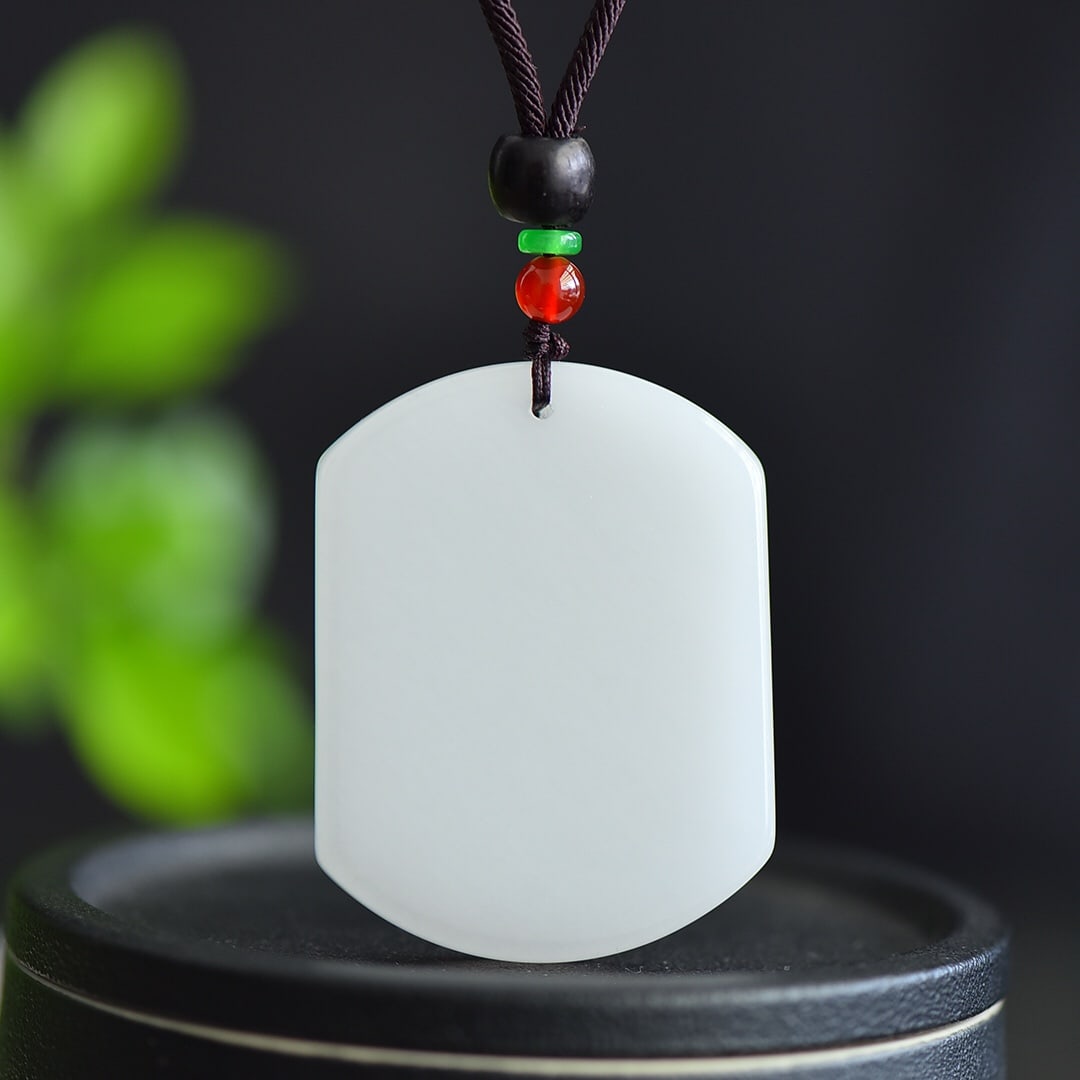 An Exquisite White Jade Pendant: An Exquisite White Jade Pendant 白玉挂件