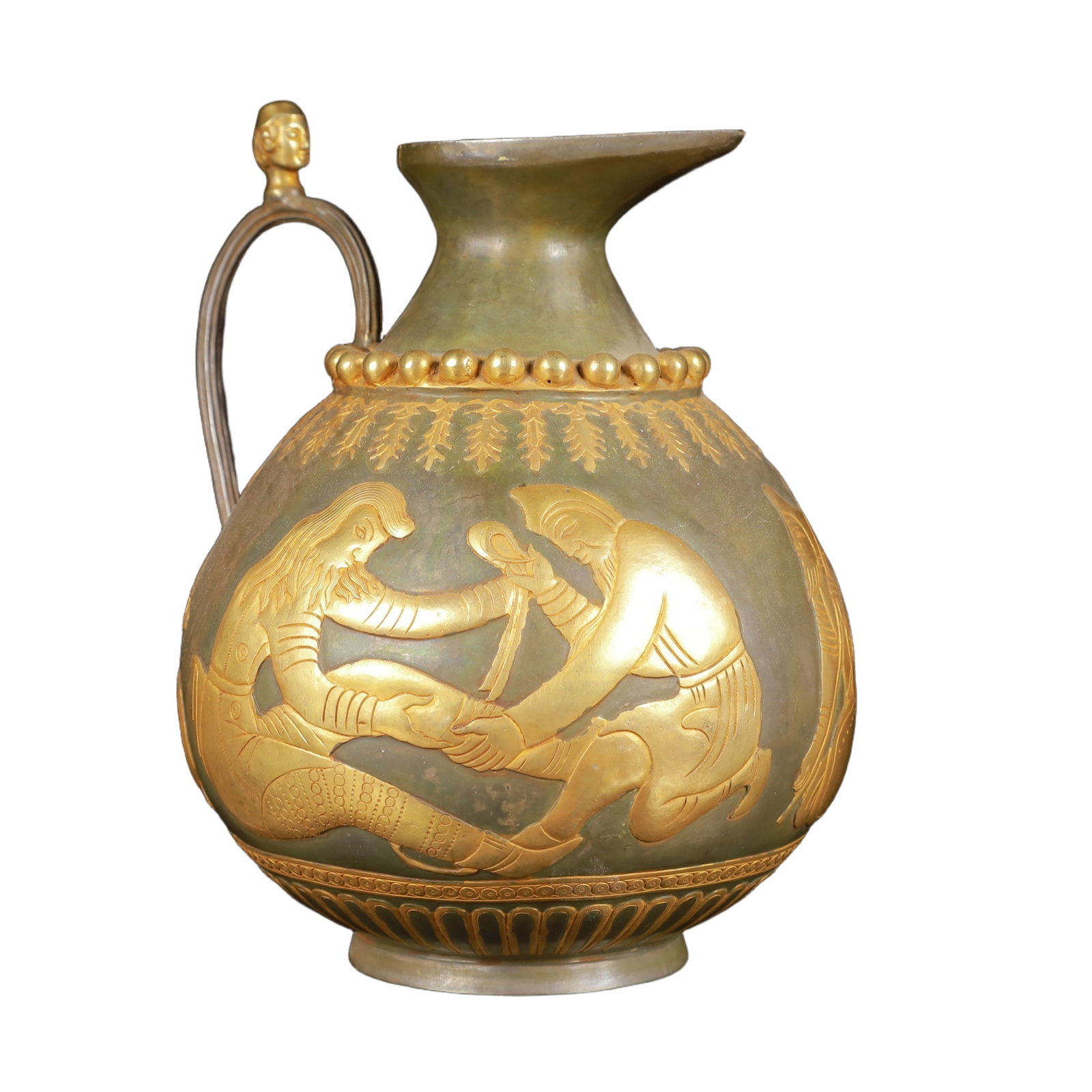 An Exquisite Gilt Silver Figure Pattern Ewer - 5