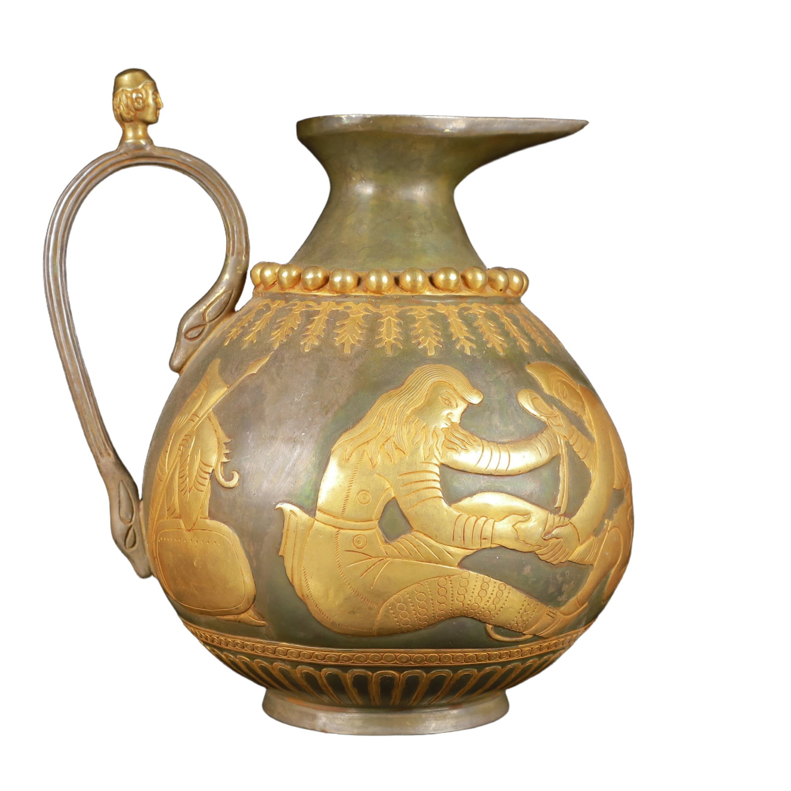 An Exquisite Gilt Silver Figure Pattern Ewer - 6