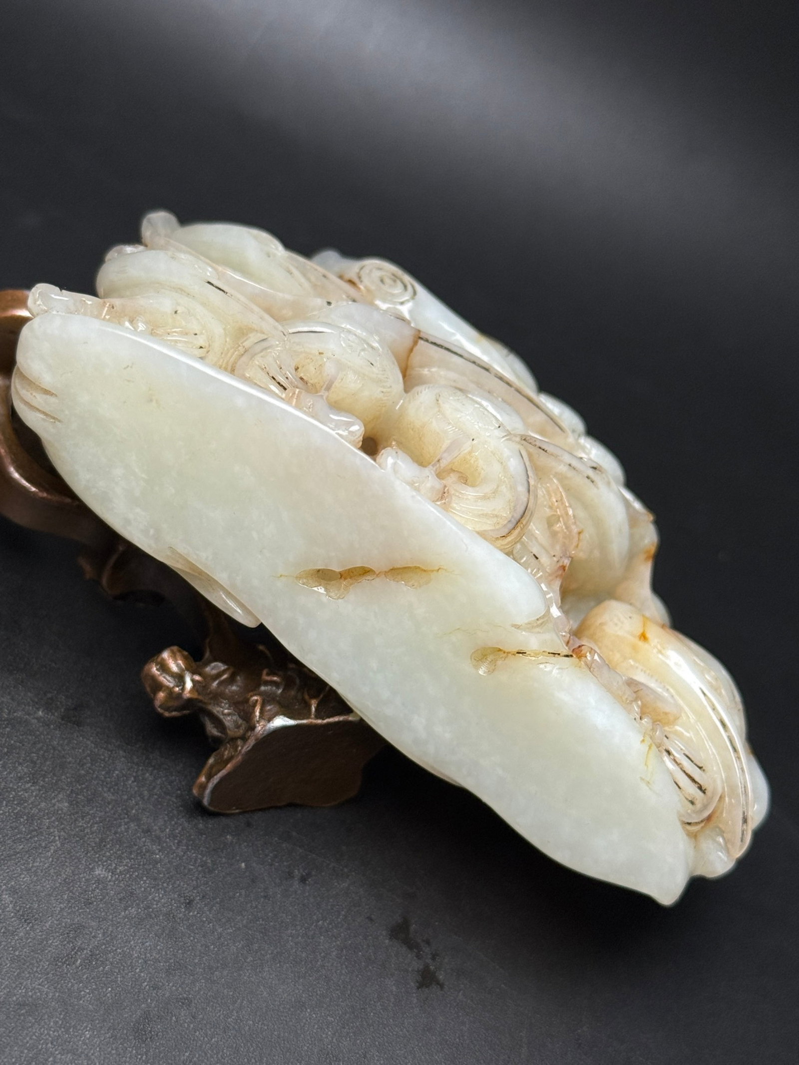 An Exquisite White Jade Crane Pattern Ornament - 5