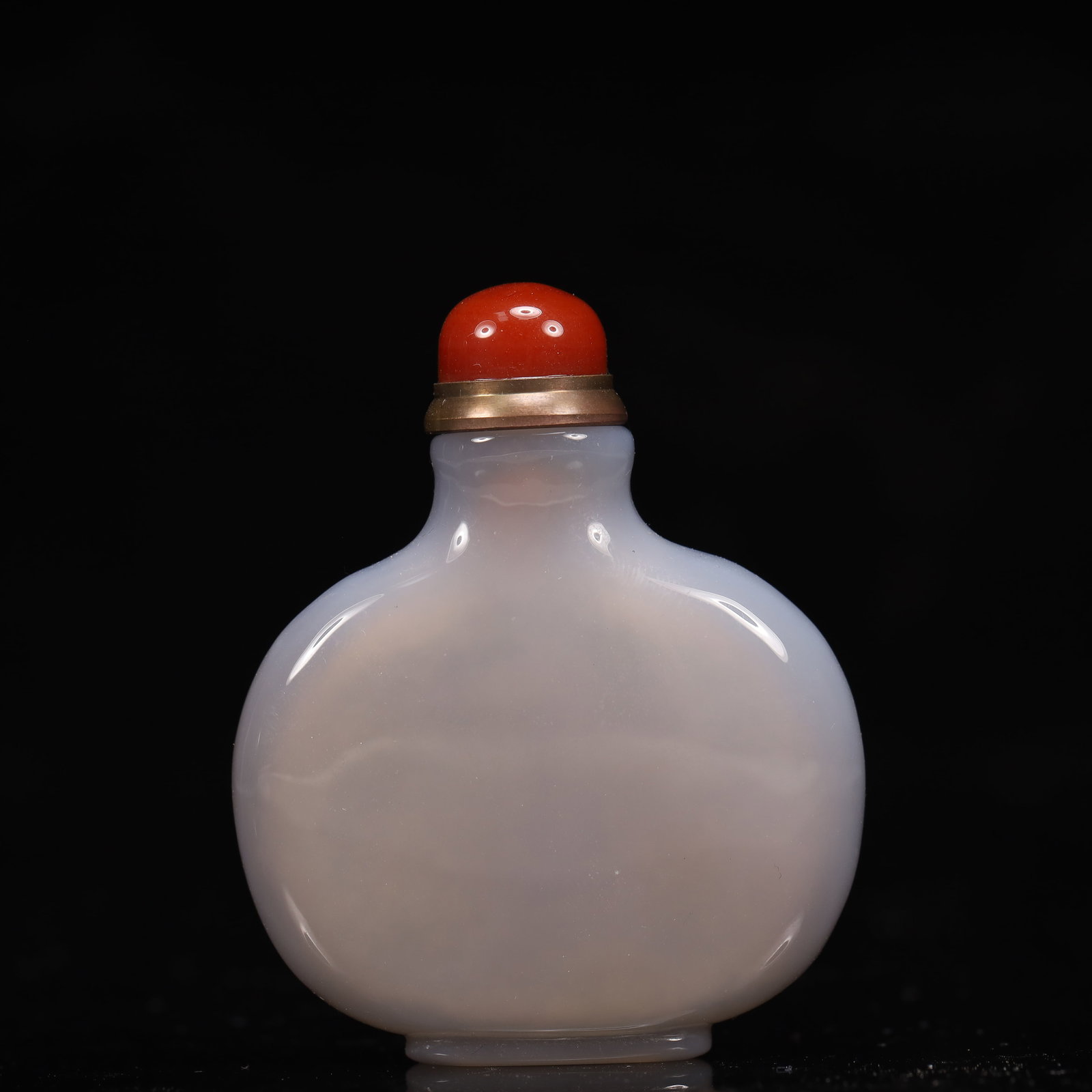 An Exquisite Agate Pine and Bird Pattern Snuff Bottle - 5