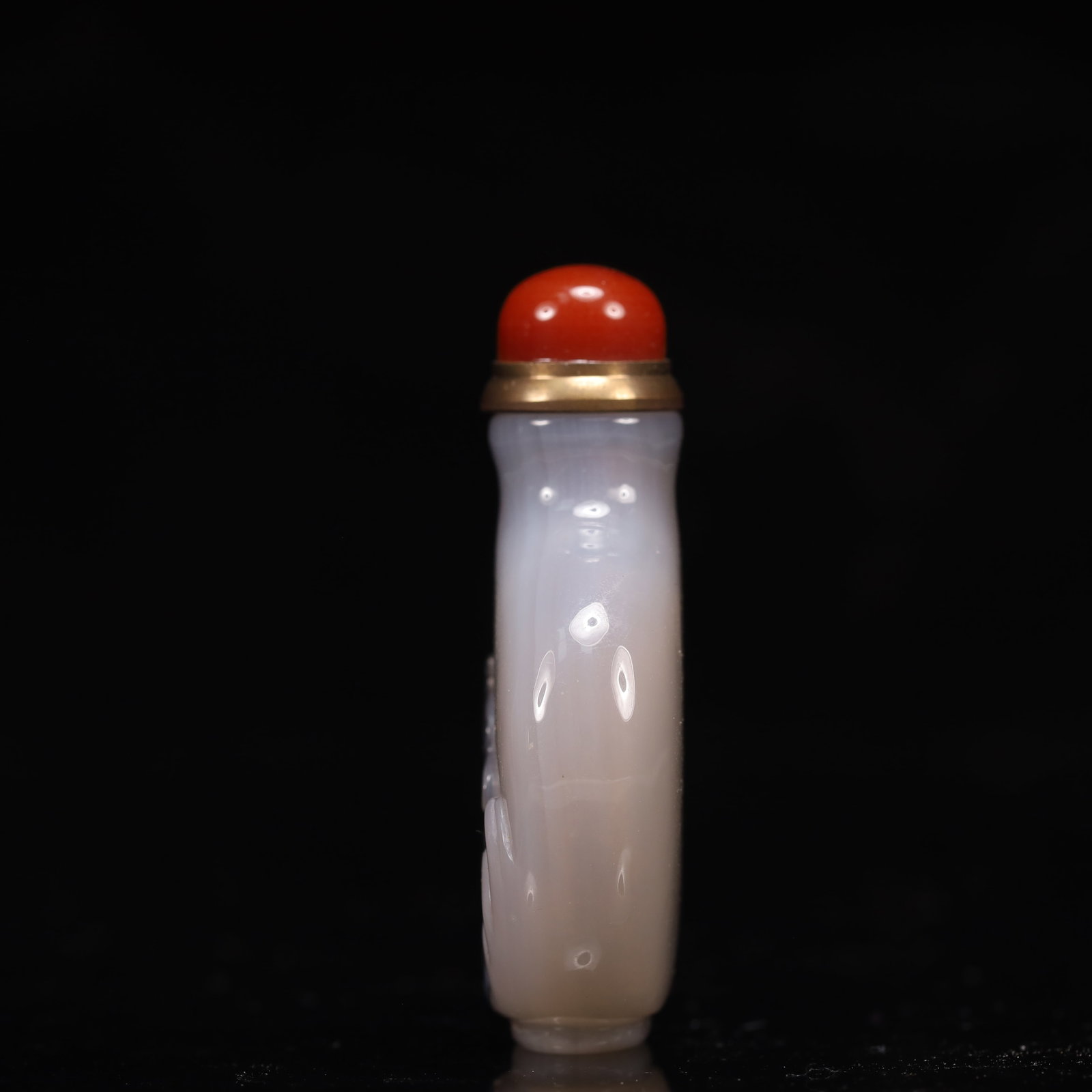 An Exquisite Agate Pine and Bird Pattern Snuff Bottle - 6