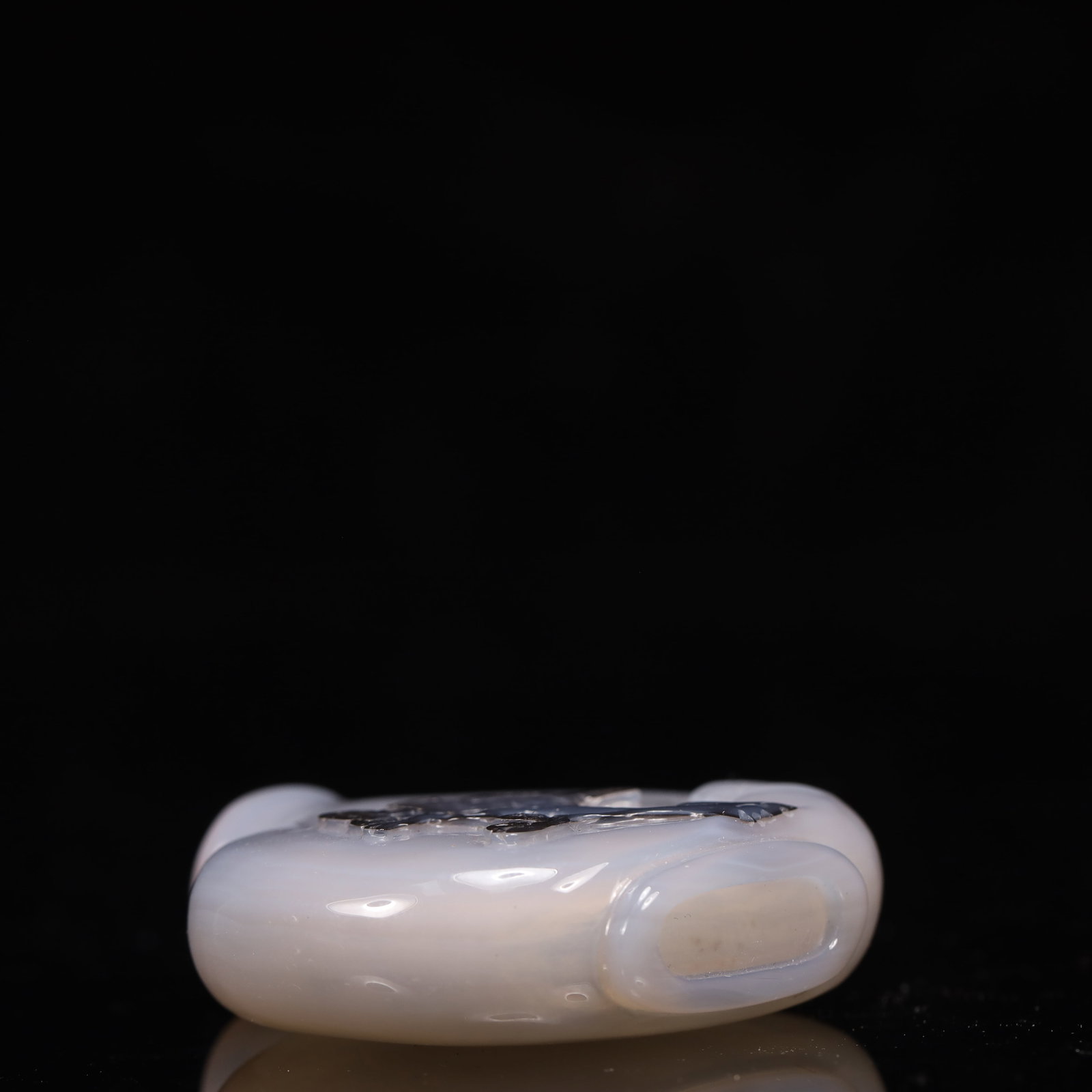 An Exquisite Agate Pine and Bird Pattern Snuff Bottle - 9
