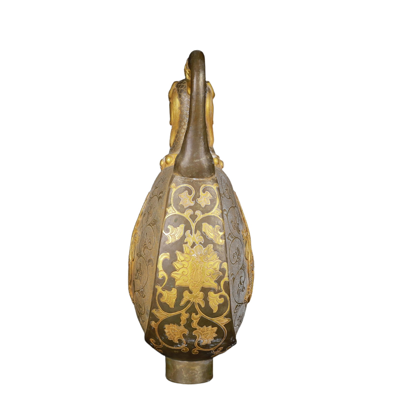 An Exquisite Gilt Silver Dragon Pattern Ewer - 10