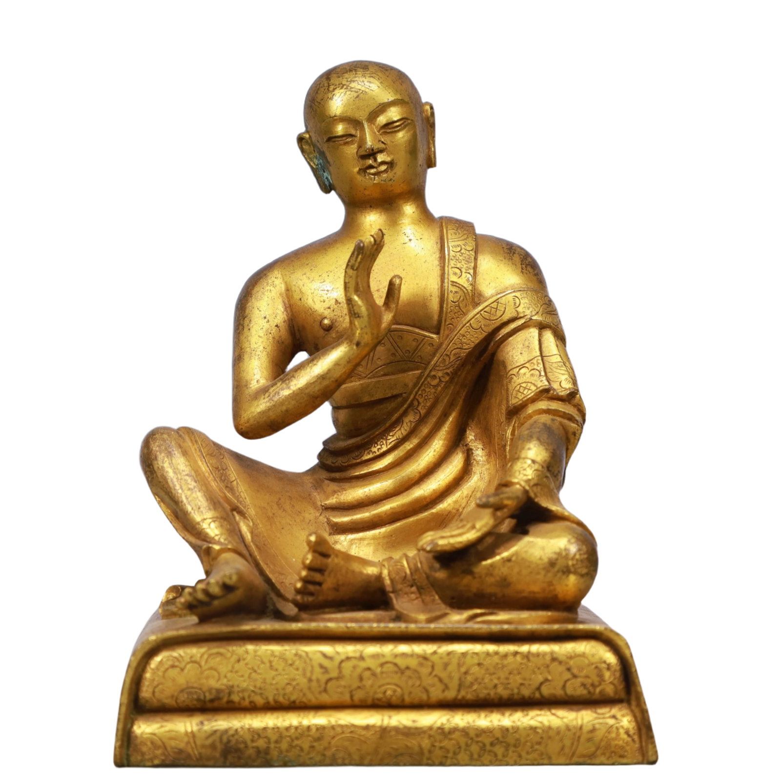 A Solemn Gilt Bronze Buddha Statue (1 of 5)