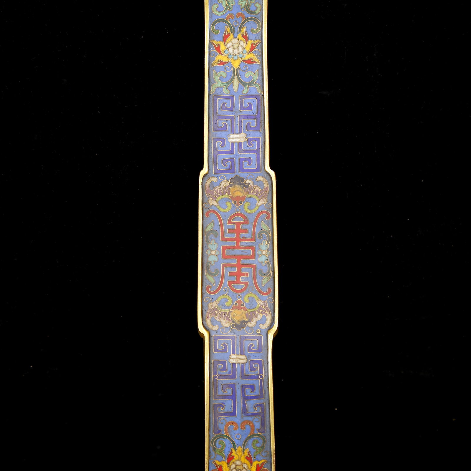 A Huge Cloisonne Dragon Pattern Ruyi - 7