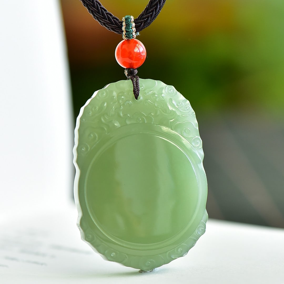 An Exquisite Greenish Jade Pendant: An Exquisite Greenish Jade Pendant,Size:35mmx52mm 青玉挂件