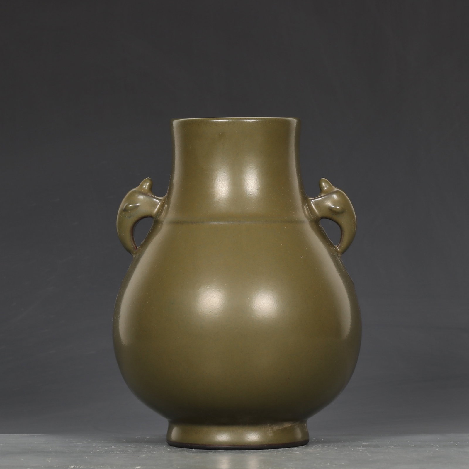 An Exquisite Teadust Glazed Double-Ears Vase - 6