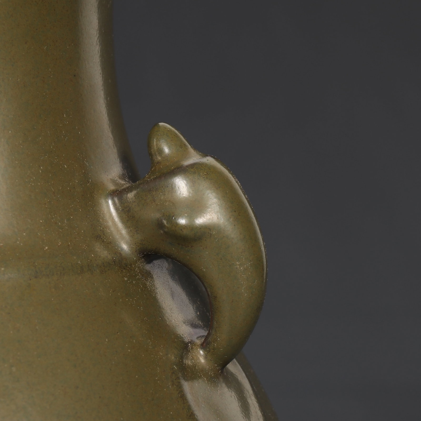 An Exquisite Teadust Glazed Double-Ears Vase - 7