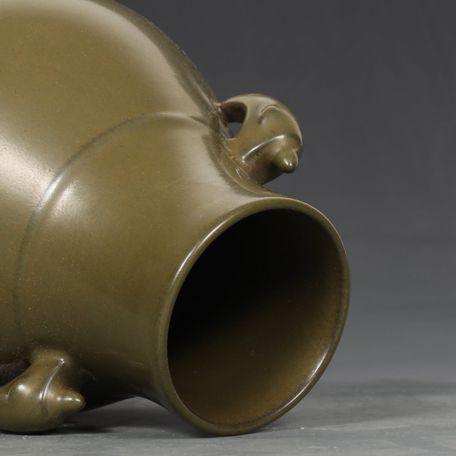 An Exquisite Teadust Glazed Double-Ears Vase - 8